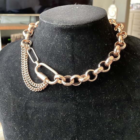 Free People Jewelry - Free People rose gold chain chiclet necklace